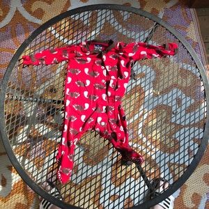 Kickee Pants Footie Pajamas NB Beaver print